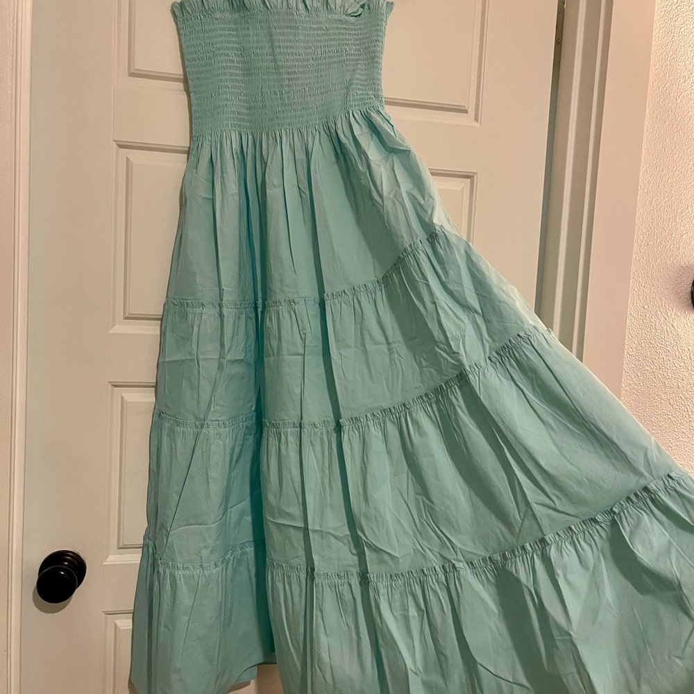 NWT Hill House Home Ellie nap dress in Bay Blue, smocked dress; size XS - Picture 10 of 13